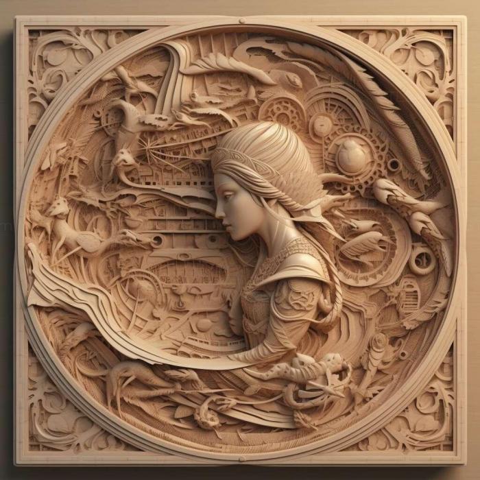 Patterns and decorations (stl paper 2, PATTERN_1490) 3D models for cnc